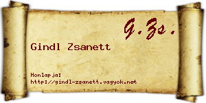 Gindl Zsanett névjegykártya